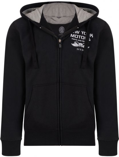 Kam Jeans 773 New York Motors Hoodie Black - Pulóverek & kapucnis pulóverek - Pulóverek & Kapucnis pulóver 2XL-12XL