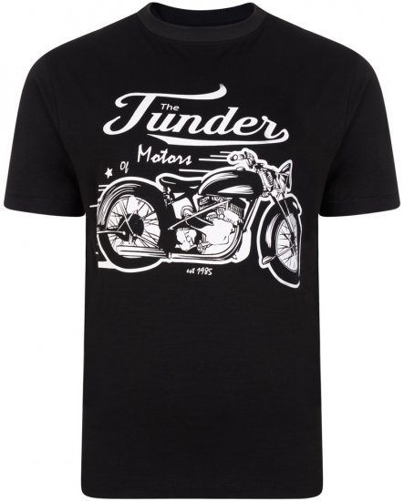 Kam Jeans 5104 Thunder Motors T-shirt Black - Pólók - Nagyméretű pólók - 2XL-14XL