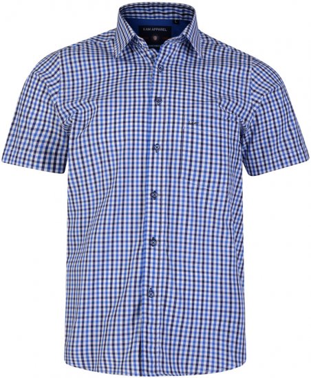 Kam Jeans 6140 Short Sleeve Shirt Navy - Ingek - Ingek 2XL-10XL