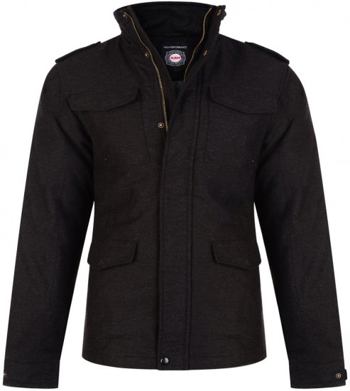 Kam Jeans 69 Moleskin Padded Coat Charcoal - Kabátok - Nagyméretű Kabátok - 2XL-8XL