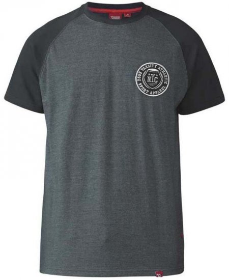 D555 Spencer T-shirt Charcoal - Pólók - Nagyméretű pólók - 2XL-14XL