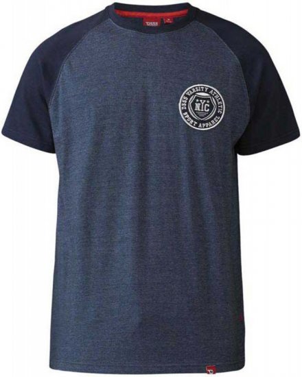 D555 Spencer T-shirt Navy - Pólók - Nagyméretű pólók - 2XL-14XL