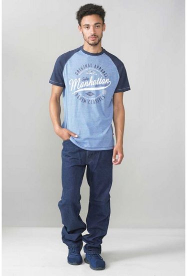 D555 Gunner T-shirt Blue - Pólók - Nagyméretű pólók - 2XL-14XL