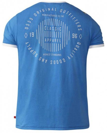 D555 Otis T-shirt Blue - Pólók - Nagyméretű pólók - 2XL-14XL