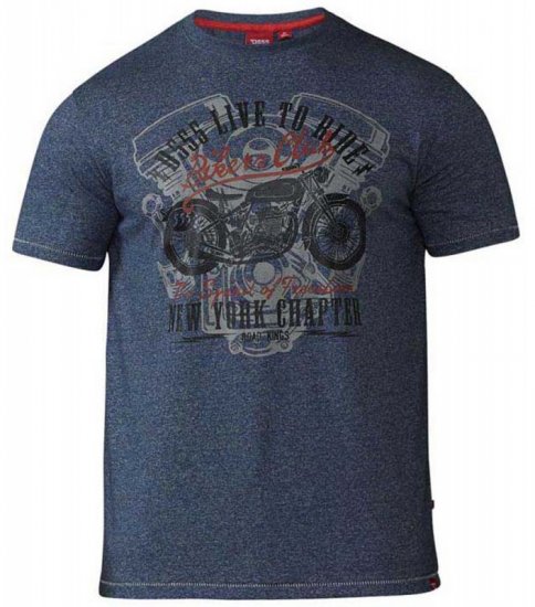 D555 Bradley T-shirt Blue - Pólók - Nagyméretű pólók - 2XL-14XL