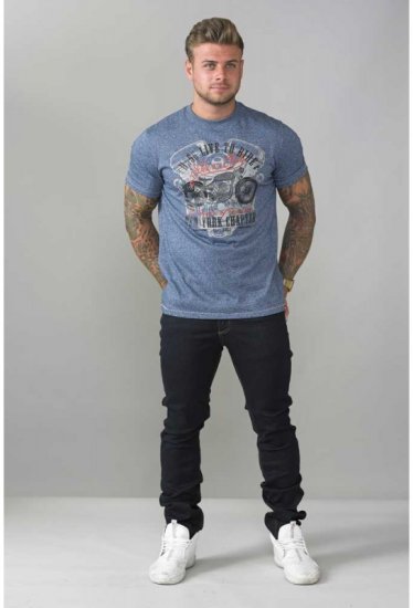 D555 Bradley T-shirt Blue - Pólók - Nagyméretű pólók - 2XL-14XL