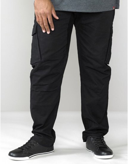D555 Nelson Stretch Tapered Cargo Pants Black - Farmer & nadrág - Farmer és nadrág - W40-W70