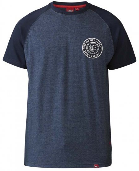 D555 Spencer T-shirt Navy - Pólók - Nagyméretű pólók - 2XL-14XL
