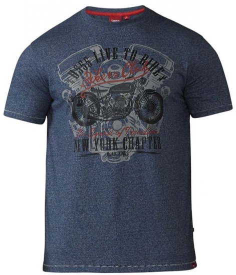 D555 Bradley T-shirt Blue - Pólók - Nagyméretű pólók - 2XL-14XL