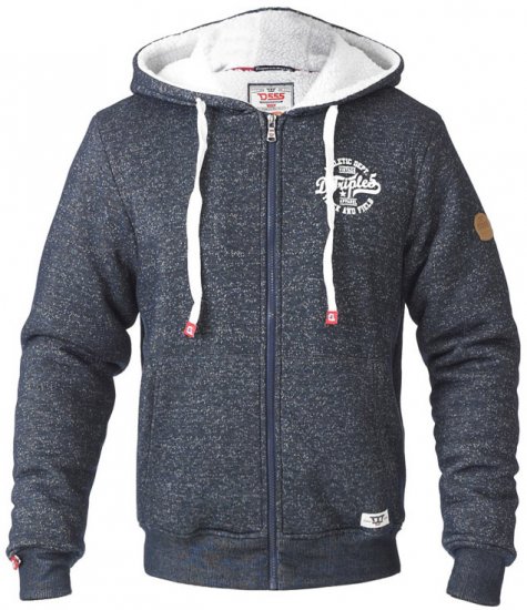 D555 Hulk Fur Lined Zipper Hood Navy - Pulóverek & kapucnis pulóverek - Pulóverek & Kapucnis pulóver 2XL-12XL