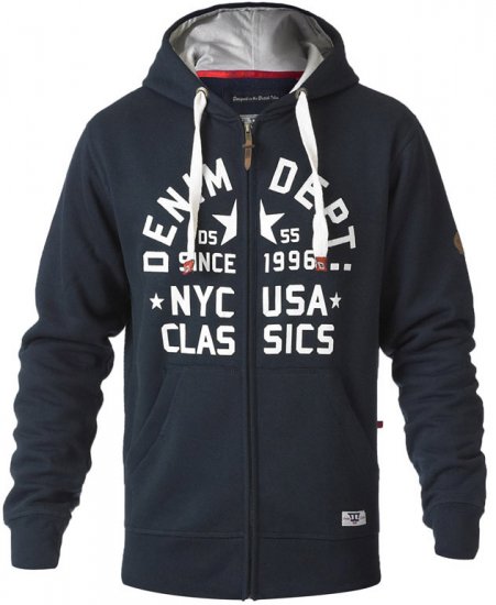 D555 Upton Hoodie Navy - Pulóverek & kapucnis pulóverek - Pulóverek & Kapucnis pulóver 2XL-12XL