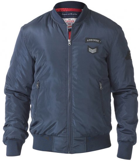 D555 Pedro Bomber Jacket Navy - Kabátok - Nagyméretű Kabátok - 2XL-8XL