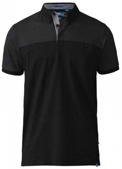 D555 Jauram Polo Black - Pólóingek - Galléros Pólók 2XL-8XL - Pólóingek 2XL-8XL