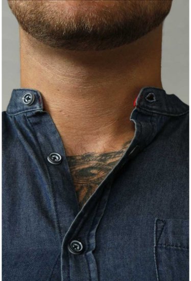 D555 Astra Short Sleeve Denim Shirt - Ingek - Ingek 2XL-10XL