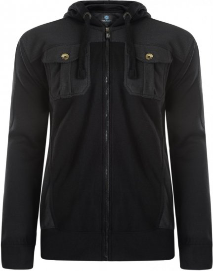 Kam Jeans 700 Contrast Print Hoody Black - Pulóverek & kapucnis pulóverek - Pulóverek & Kapucnis pulóver 2XL-12XL