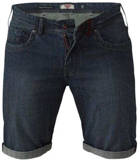 D555 Arix Denim Stretch Shorts - Rövidnadrág - Nagyméretű Rövidnadrág W40-W60