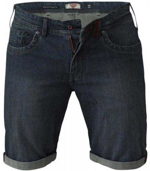D555 Arix Denim Stretch Shorts - Rövidnadrág - Nagyméretű Rövidnadrág W40-W60