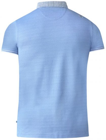 D555 Journey Fine Melange Polo Blue - Pólóingek - Galléros Pólók 2XL-8XL - Pólóingek 2XL-8XL