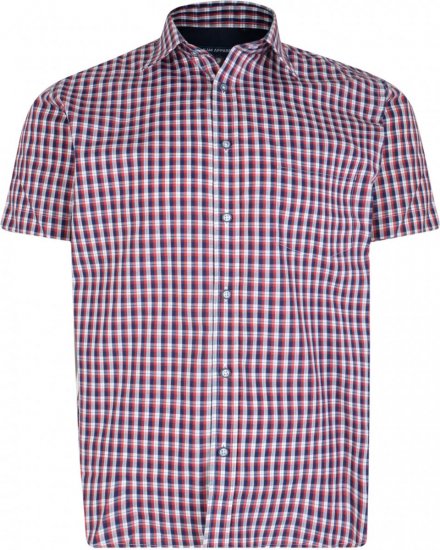 Kam Jeans 6145 Short Sleeve Shirt Red - Ingek - Ingek 2XL-10XL