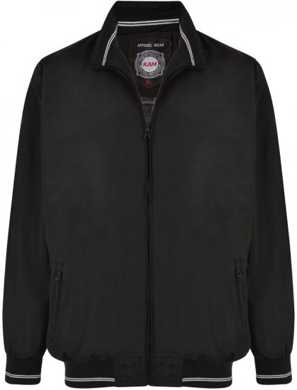 Kam Jeans 436 Summer Jacket Black - Kabátok - Nagyméretű Kabátok - 2XL-8XL