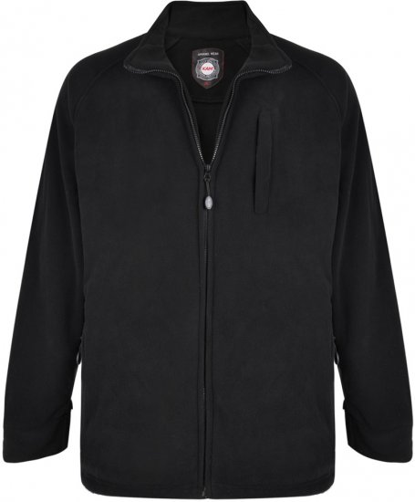 Kam Jeans 437 Fleece Jacket Black - Pulóverek & kapucnis pulóverek - Pulóverek & Kapucnis pulóver 2XL-12XL