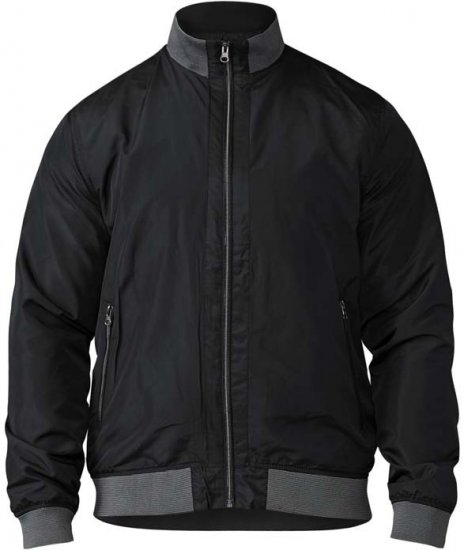 D555 Felix Lightweight Bomber Jacket Black - Kabátok - Nagyméretű Kabátok - 2XL-8XL