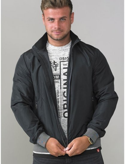 D555 Felix Lightweight Bomber Jacket Black - Kabátok - Nagyméretű Kabátok - 2XL-8XL