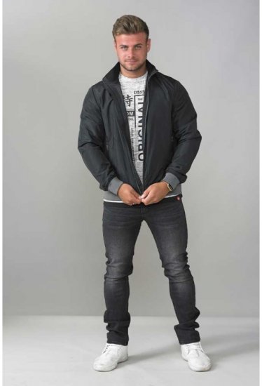 D555 Felix Lightweight Bomber Jacket Black - Kabátok - Nagyméretű Kabátok - 2XL-8XL