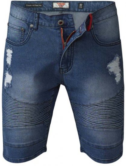 D555 Rodrigo Stretch Biker Style Shorts - Rövidnadrág - Nagyméretű Rövidnadrág W40-W60