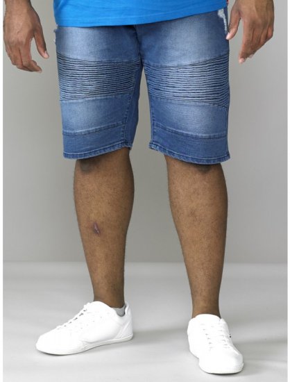 D555 Rodrigo Stretch Biker Style Shorts - Rövidnadrág - Nagyméretű Rövidnadrág W40-W60