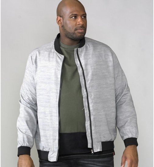 D555 Lou Bomber Jacket Grey - Kabátok - Nagyméretű Kabátok - 2XL-8XL