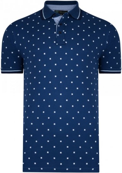 Kam Jeans 5225 Printed Polo Denim - Pólóingek - Galléros Pólók 2XL-8XL - Pólóingek 2XL-8XL