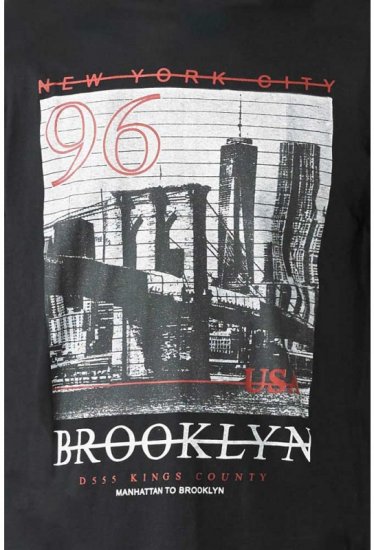 D555 Cain T-shirt Black - Pólók - Nagyméretű pólók - 2XL-14XL
