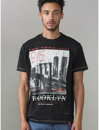 D555 Cain T-shirt Black - Pólók - Nagyméretű pólók - 2XL-14XL