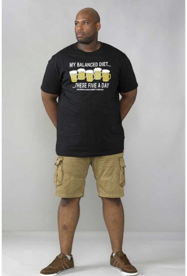 D555 Madison T-shirt Black - Pólók - Nagyméretű pólók - 2XL-14XL