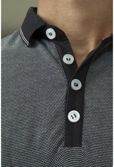 D555 Cecil Polo Black - Pólóingek - Galléros Pólók 2XL-8XL - Pólóingek 2XL-8XL