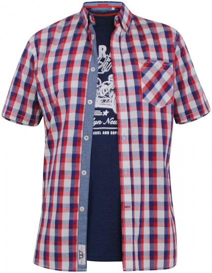 D555 Hadwin Short Sleeve Shirt & T-shirt Combo - Ingek - Ingek 2XL-10XL