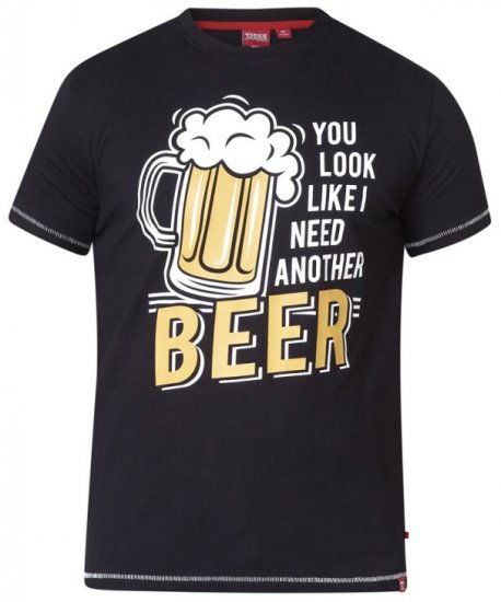 D555 Murray T-shirt Black - Pólók - Nagyméretű pólók - 2XL-14XL