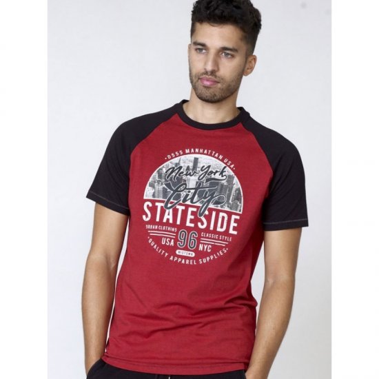 D555 Jarvis T-shirt Red - Pólók - Nagyméretű pólók - 2XL-14XL