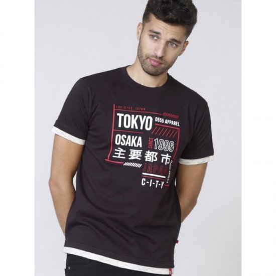 D555 Merlin T-shirt Black - Pólók - Nagyméretű pólók - 2XL-14XL