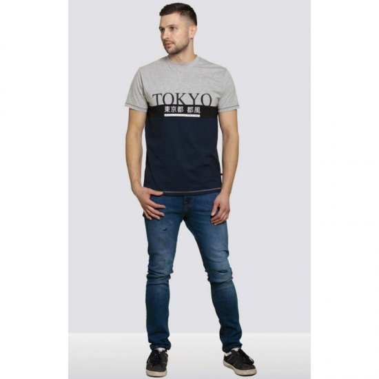 D555 Morris T-shirt Navy - Pólók - Nagyméretű pólók - 2XL-14XL