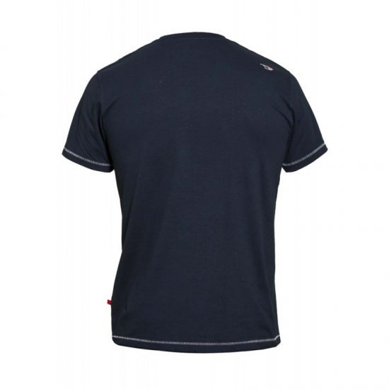 D555 Thornton Embroidery T-shirt Navy - Pólók - Nagyméretű pólók - 2XL-14XL
