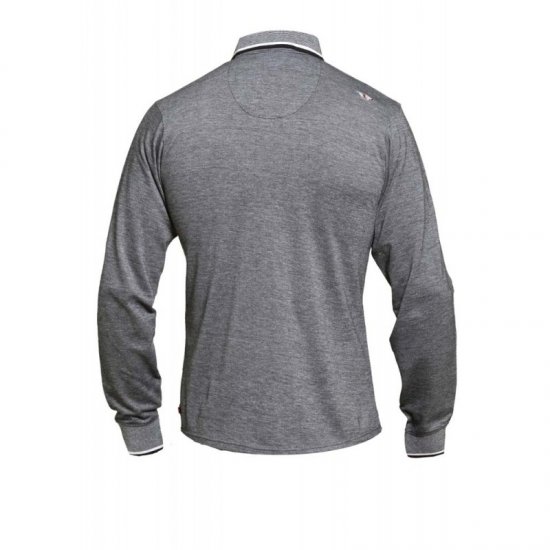 D555 Brockville Long Sleeve Polo Grey - Pólóingek - Galléros Pólók 2XL-8XL - Pólóingek 2XL-8XL