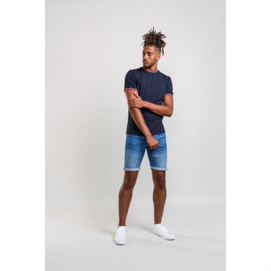 D555 Bates T-shirt Navy - Pólók - Nagyméretű pólók - 2XL-14XL