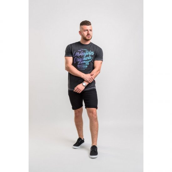 D555 Simmons T-shirt Black - Pólók - Nagyméretű pólók - 2XL-14XL