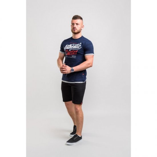 D555 Finn T-shirt Navy - Pólók - Nagyméretű pólók - 2XL-14XL