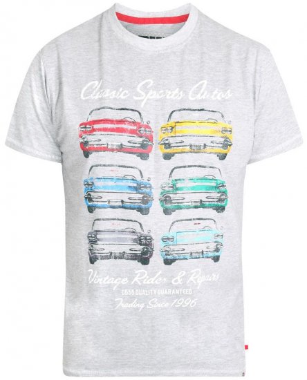 D555 Jenson T-shirt Grey - Pólók - Nagyméretű pólók - 2XL-14XL