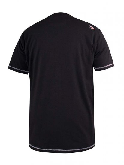 D555 Willoughby NYC Dot Printed T-Shirt Black - Pólók - Nagyméretű pólók - 2XL-14XL