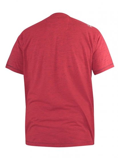 D555 Brisbane Santa Monica Route 66 Printed T-Shirt Red - Pólók - Nagyméretű pólók - 2XL-14XL