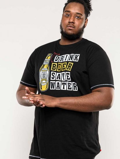 D555 Salford Save Water Drink Beer T-shirt Black - Pólók - Nagyméretű pólók - 2XL-14XL